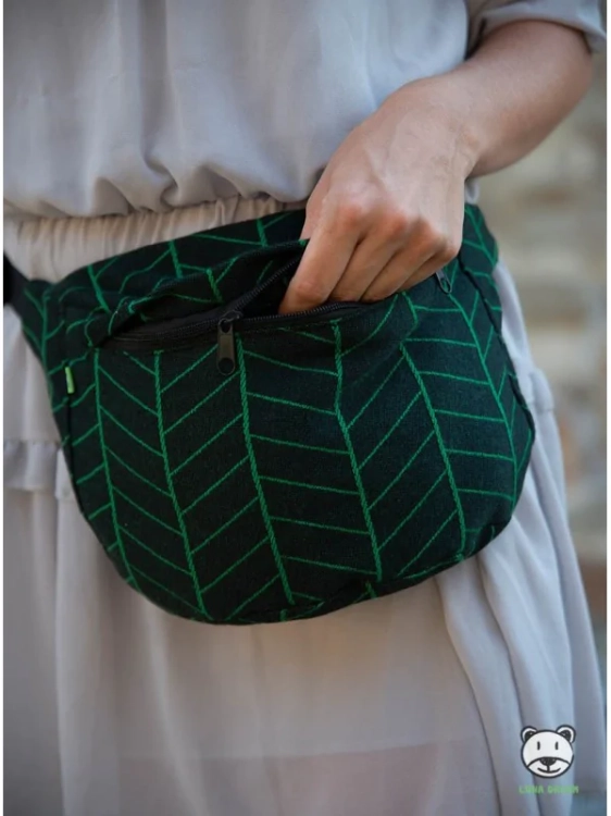 Luna Dream big herringbone dark green - nerka na biodro