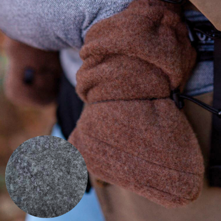 Mabibi buciki niechodki 100% merino - szare