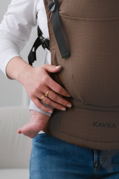 Kavka multi-age PRO heban linen - nosidło klamrowe regulowane