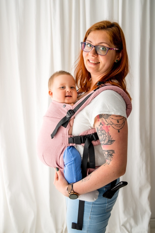 Kavka multi-age PRO tea rose linen - nosidło klamrowe regulowane