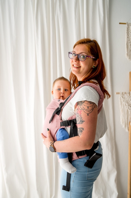 Kavka multi-age PRO tea rose linen - nosidło klamrowe regulowane