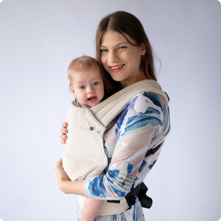 Qusy standard 2.0 velvet marschmallow - nosidło klamrowe regulowane