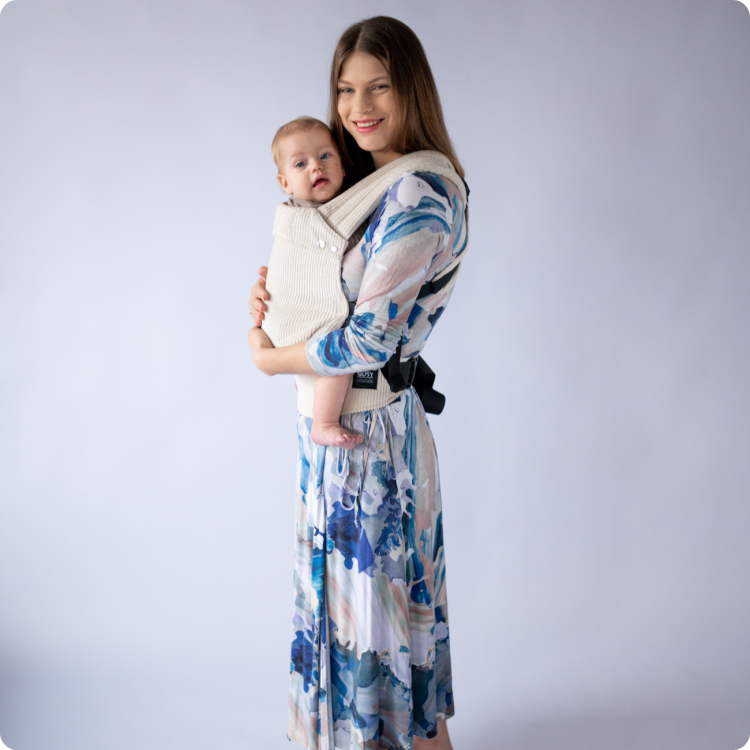 Qusy standard 2.0 velvet marschmallow - nosidło klamrowe regulowane