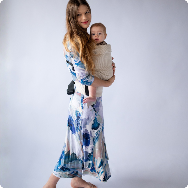 Qusy standard 2.0 velvet marschmallow - nosidło klamrowe regulowane