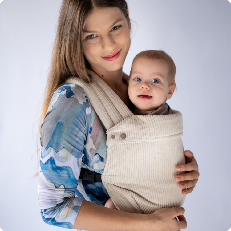 Qusy standard 2.0 velvet marschmallow - nosidło klamrowe regulowane