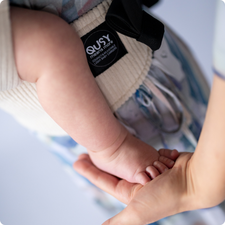 Qusy standard 2.0 velvet marschmallow - nosidło klamrowe regulowane