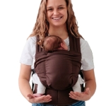 Kavka nest brown cotton - nosidło klamrowe regulowane