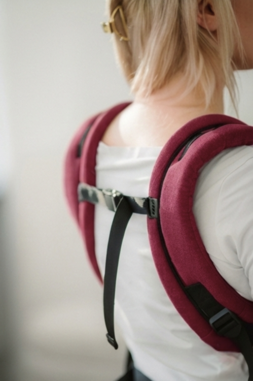 Kavka multi-age PRO beetroot linen - nosidło klamrowe regulowane