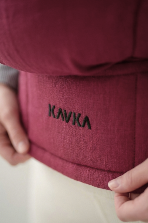Kavka multi-age PRO beetroot linen - nosidło klamrowe regulowane