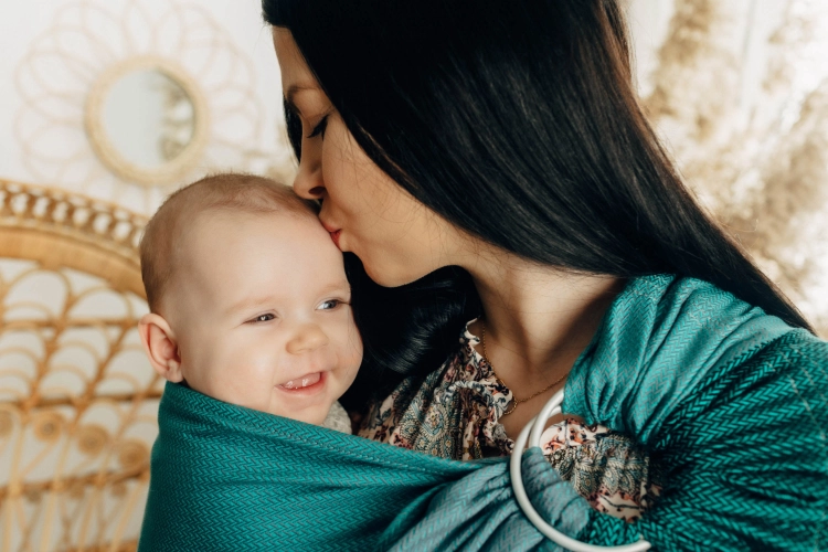 LennyLamb mała jodełka salsa - chusta kółkowa