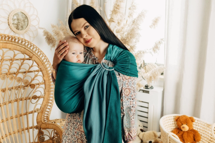 LennyLamb mała jodełka salsa - chusta kółkowa