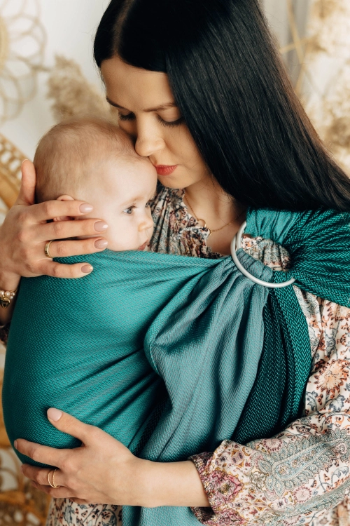 LennyLamb mała jodełka salsa - chusta kółkowa