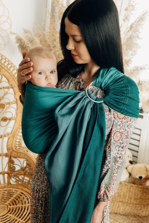 LennyLamb mała jodełka salsa - chusta kółkowa