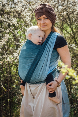 LennyLamb mała jodełka ombre bebop - chusta długa tkana