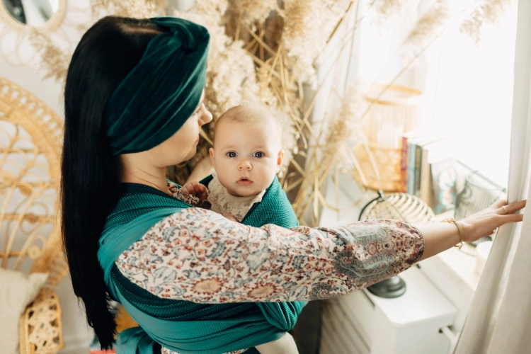 LennyLamb mała jodełka salsa - chusta długa tkana