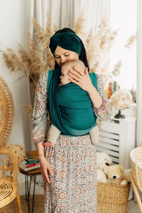 LennyLamb mała jodełka salsa - chusta długa tkana