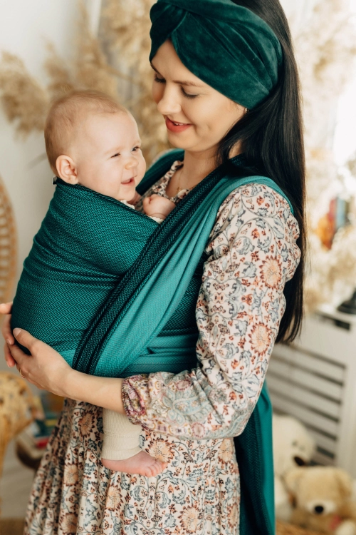 LennyLamb mała jodełka salsa - chusta długa tkana