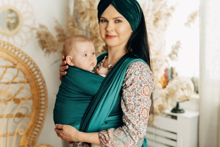 LennyLamb mała jodełka salsa - chusta długa tkana