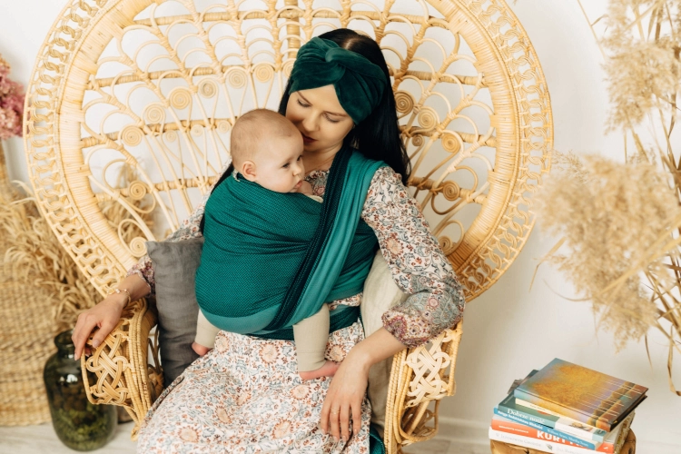 LennyLamb mała jodełka salsa - chusta długa tkana