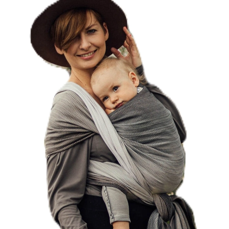 LennyLamb mała jodełka ombre ragtime - chusta długa tkana