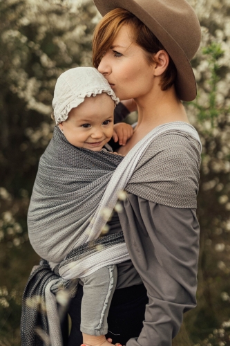LennyLamb mała jodełka ombre ragtime - chusta długa tkana