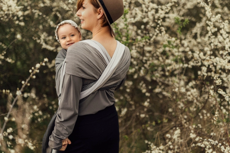 LennyLamb mała jodełka ombre ragtime - chusta długa tkana