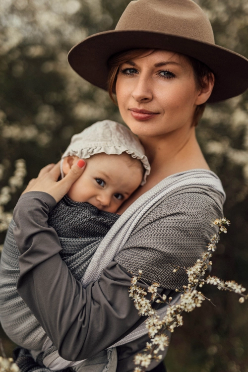 LennyLamb mała jodełka ombre ragtime - chusta długa tkana