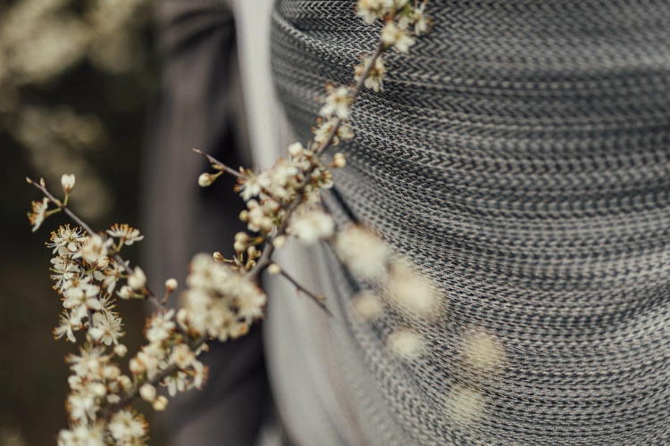 LennyLamb mała jodełka ombre ragtime - chusta długa tkana