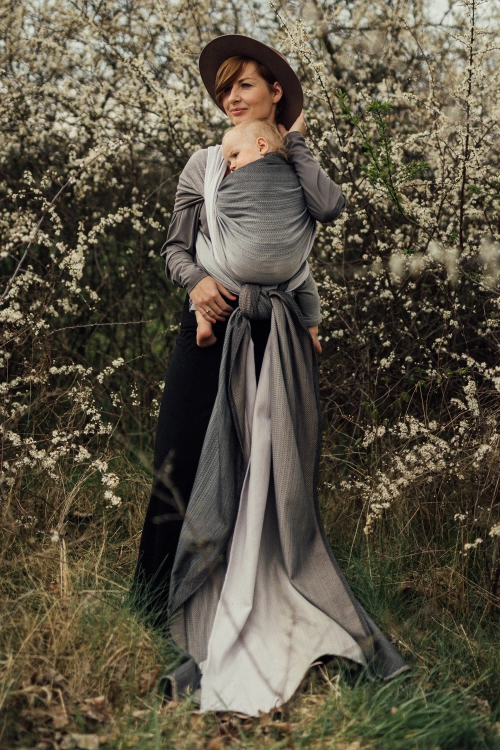 LennyLamb mała jodełka ombre ragtime - chusta długa tkana