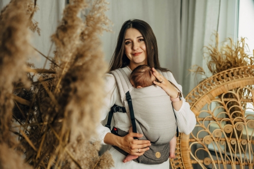 LennyLamb lennylight mała jodełka ombre ragtime - nosidło klamrowe reulowane