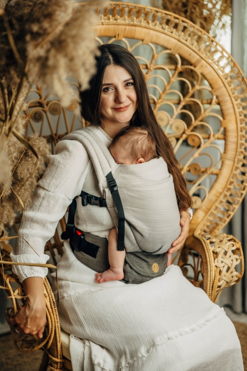 LennyLamb lennylight mała jodełka ombre ragtime - nosidło klamrowe reulowane