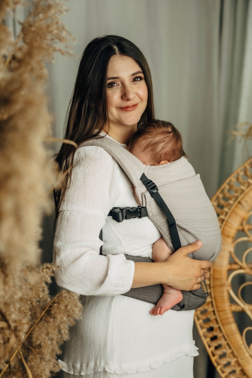 LennyLamb lennylight mała jodełka ombre ragtime - nosidło klamrowe reulowane