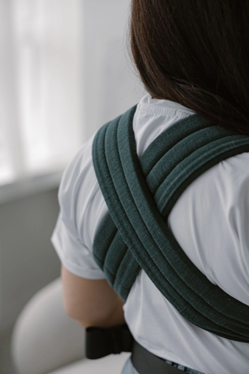 Kavka handy PRO pine green no cotton - nosidło hybrydowe regulowane