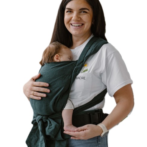 Kavka handy PRO pine green no cotton - nosidło hybrydowe regulowane