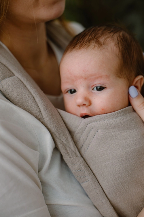 Kavka handy PRO beige linen - nosidło hybrydowe regulowane