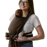 Nosidło Kavka Handy PRO Heban – czarne nosidło lniane, regulowane i ergonomiczne