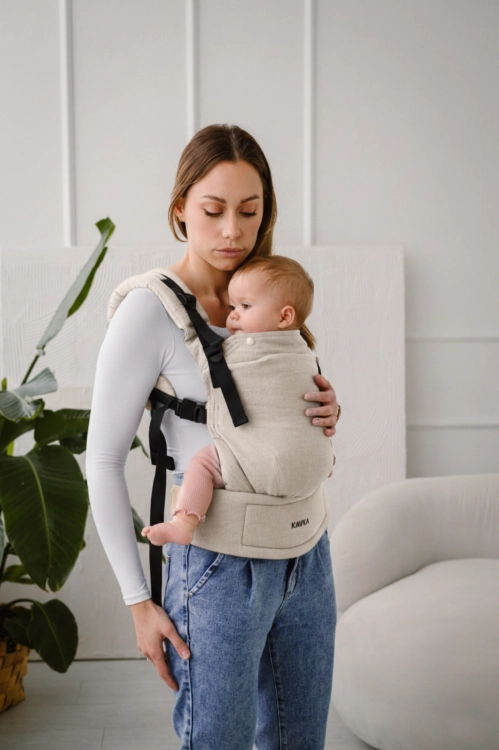 Kavka multi-ge PRO papyrus linen - nosidło klamrowe regulowane