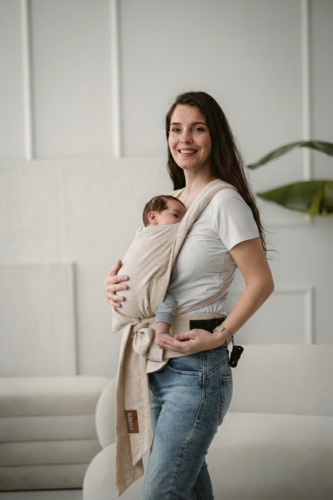 Kavka handy PRO papyrus linen - nosidło hybrydowe regulowane