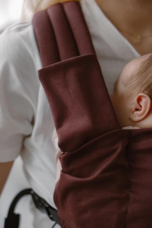 Kavka nest brown cotton - nosidło klamrowe regulowane