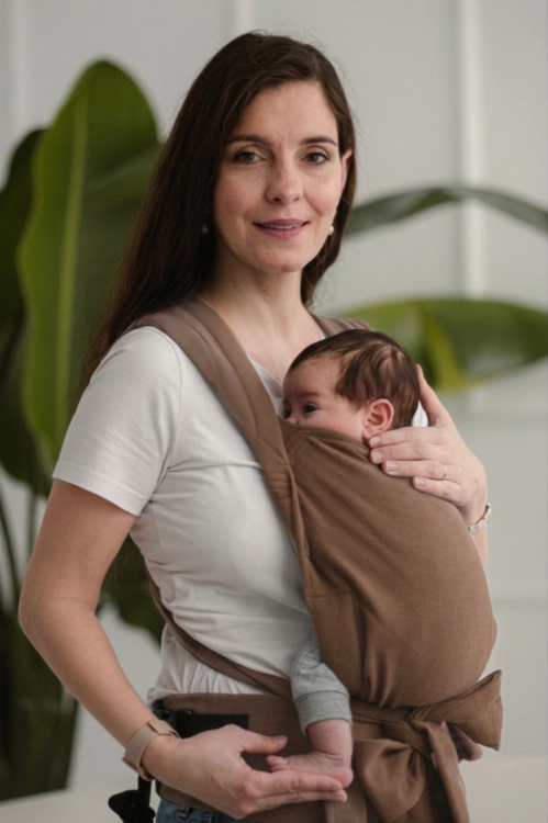 Kavka handy pro chocolate brown no cotton - nosidło hybrydowe regulowane