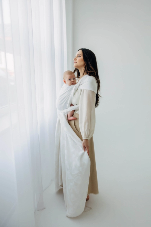 Lennylamb viridiflora milky way - chusta długa tkana