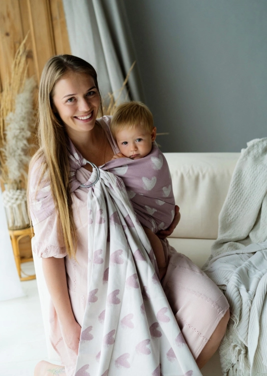 Little Frog hazy love rose - chusta kółkowa