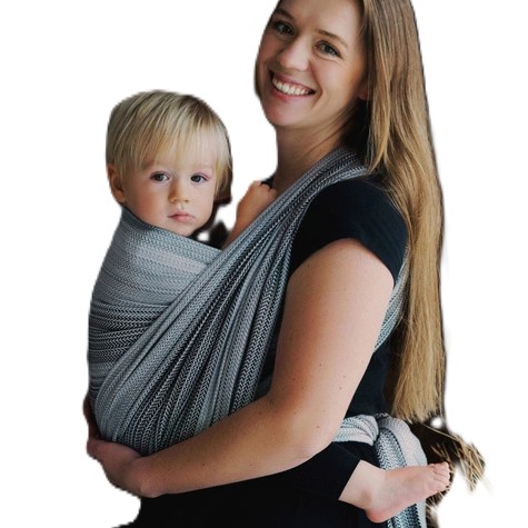 Little Frog tencel silver path - chusta długa tkana