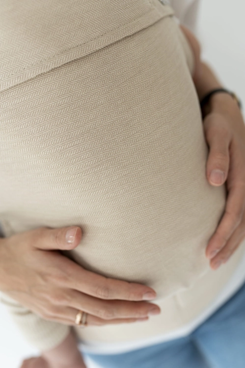 Qusy standard 2.0 sand twill linen & bamboo - nosidło klamrowe regulowane