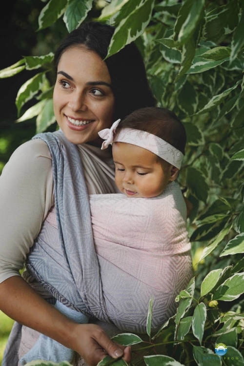 Little Frog cotton foggy cube - chusta tkana długa