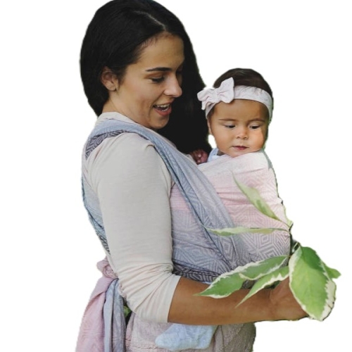 Little Frog cotton foggy cube - chusta tkana długa