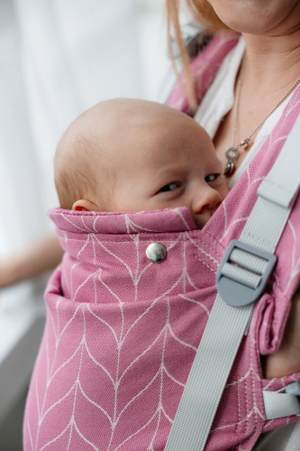 Kavka multi-age PRO blush braid bamboo SILVER - nosidło klamrowe regulowane