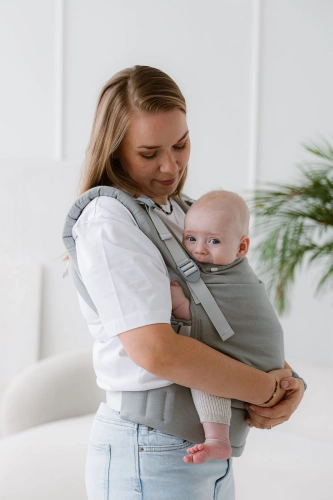 Kavka multi-age PRO lunar bamboo SILVER - nosidło klamrowe regulowane