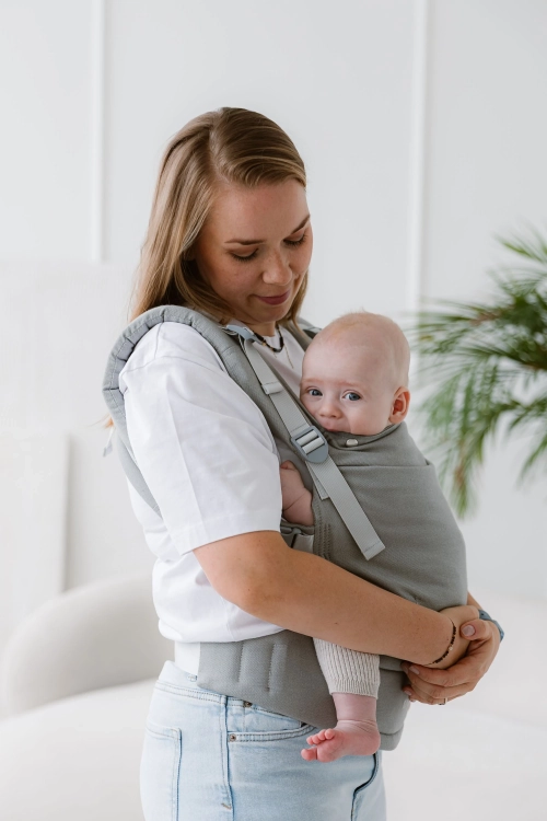 Kavka multi-age PRO lunar bamboo SILVER - nosidło klamrowe regulowane
