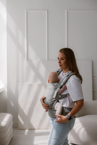 Kavka multi-age PRO lunar bamboo SILVER - nosidło klamrowe regulowane